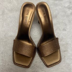 Steve Madden Women's Bronze Slide Heels